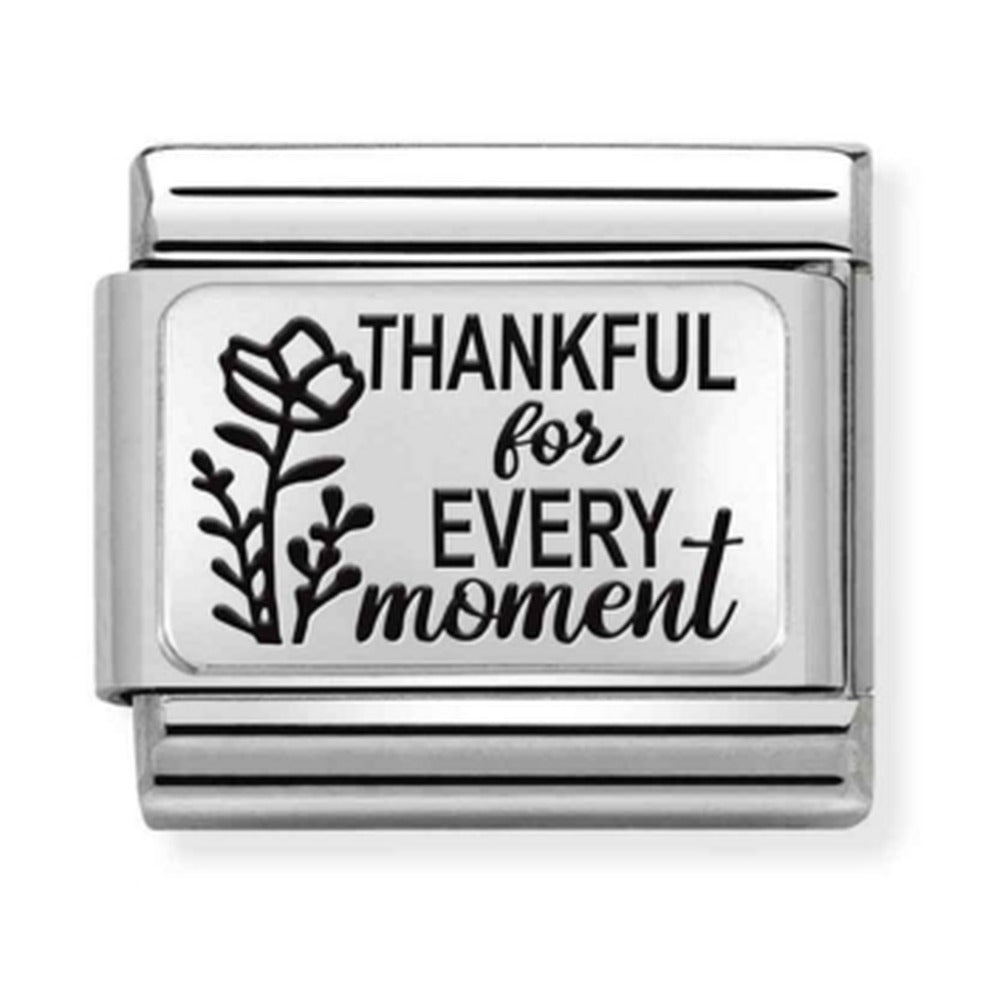 Nomination Composable Silver Thankful For Every Moment Charm 330111/32