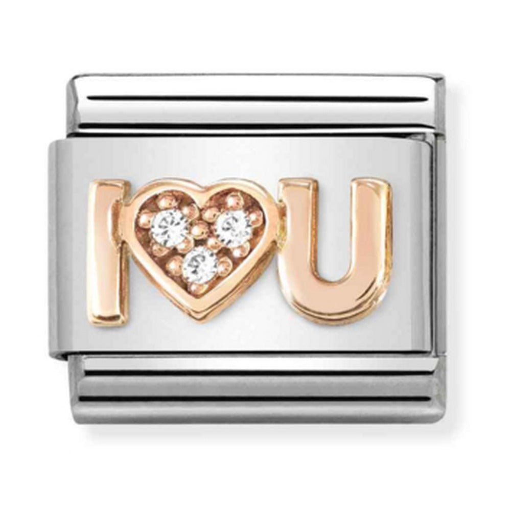Nomination Composable Rose Gold  I Heart You Charm