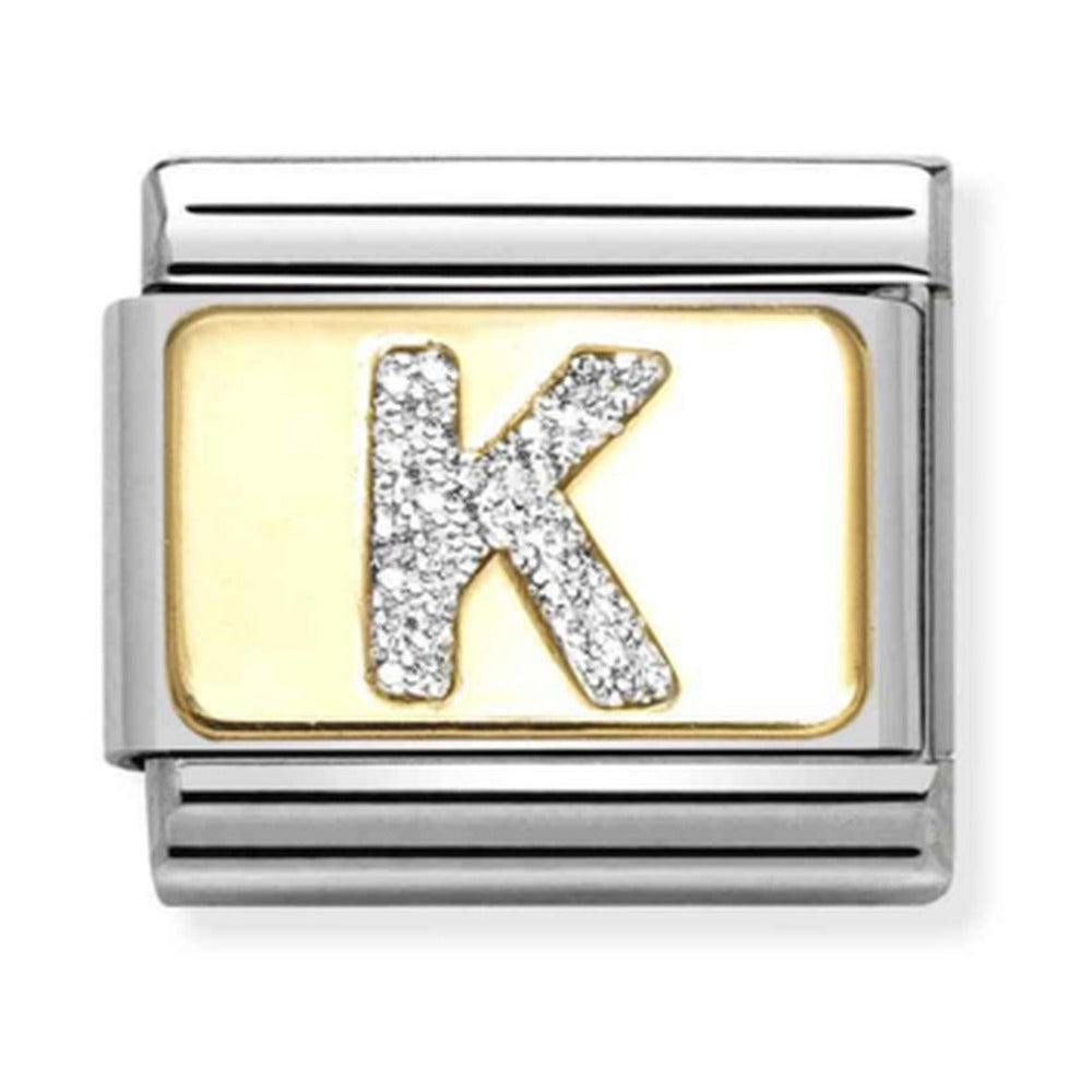 Nomination Composable Gold Glitter Letter K Charm 030291/11