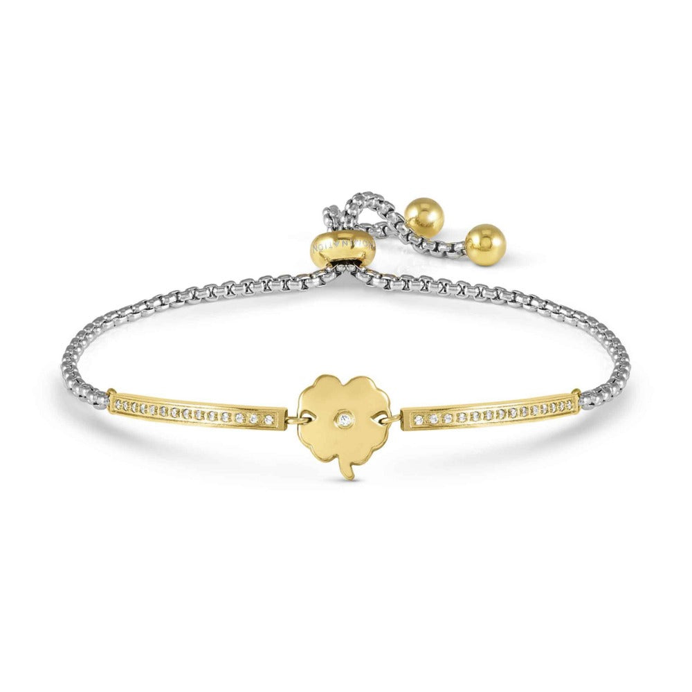 Nomination Milleluci Refined Edition Golden Clover CZ Bracelet