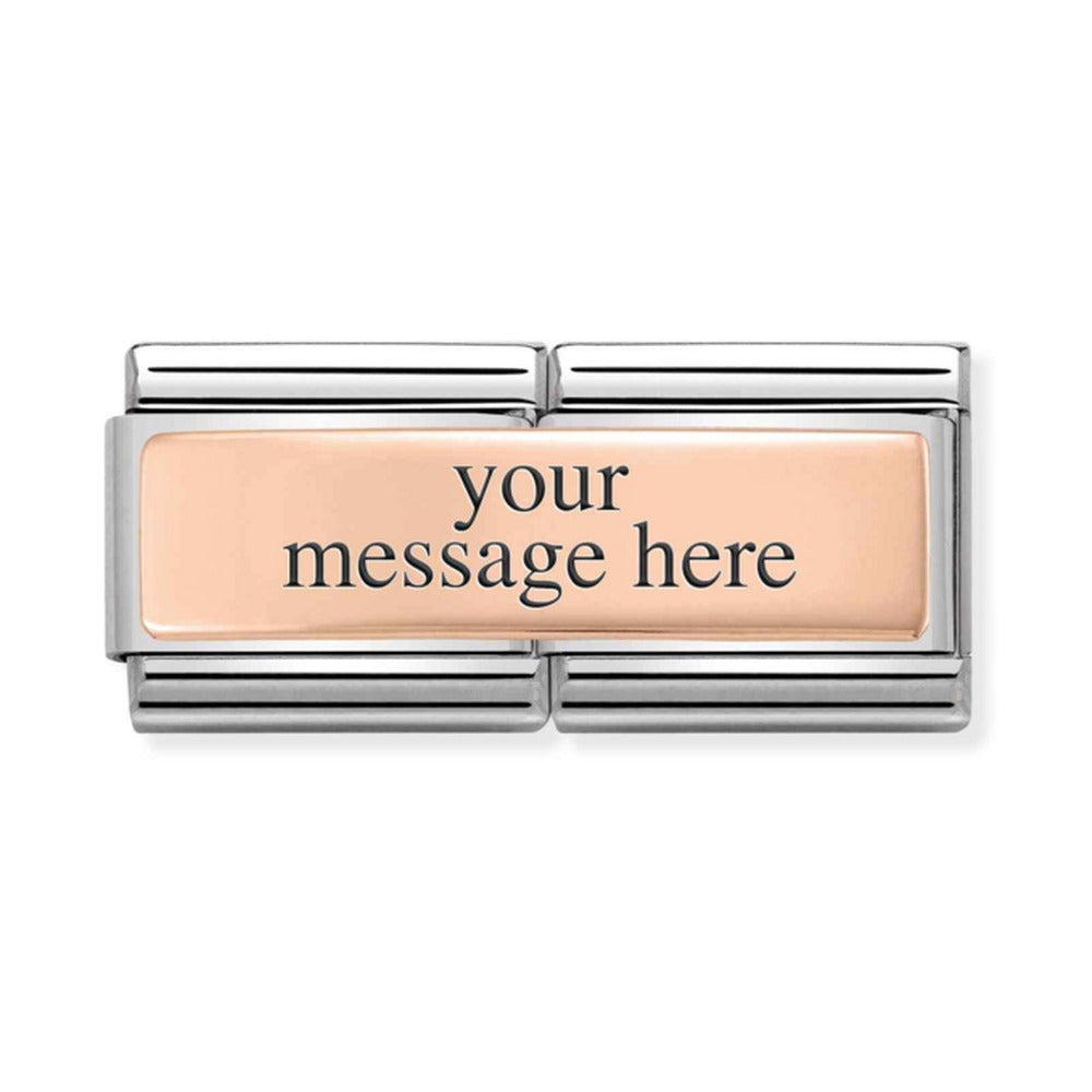 Nomination Double Link Rose Gold Plate