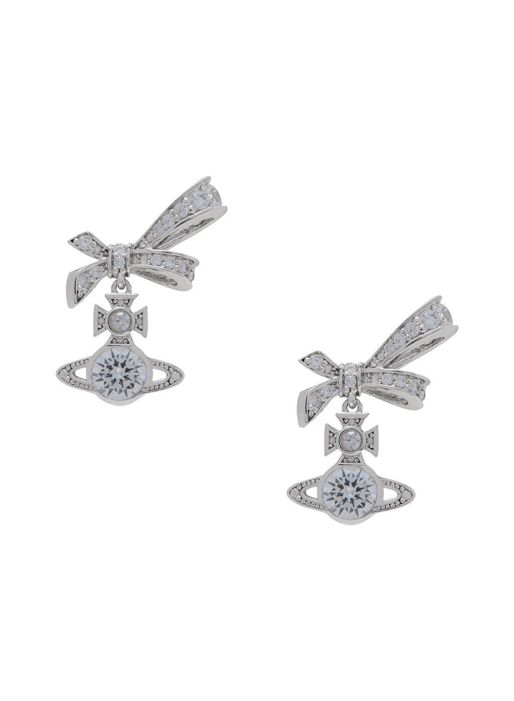 Vivienne Westwood Sterling Silver Angelique Earrings 6202018S-01P102