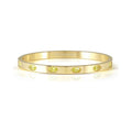 Nomination Pretty Bangles Gold Tone Green Oval CZ