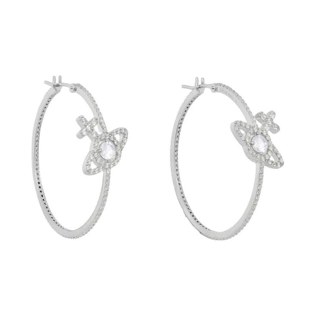 Vivienne Westwood Olympia CZ Hoop Earrings 6202017X-02P102