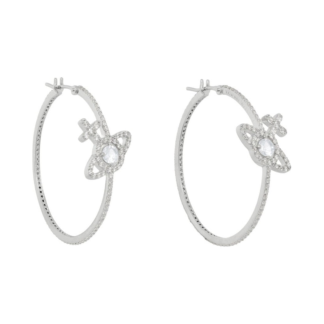 Vivienne Westwood Olympia CZ Hoop Earrings 6202017X-02P102