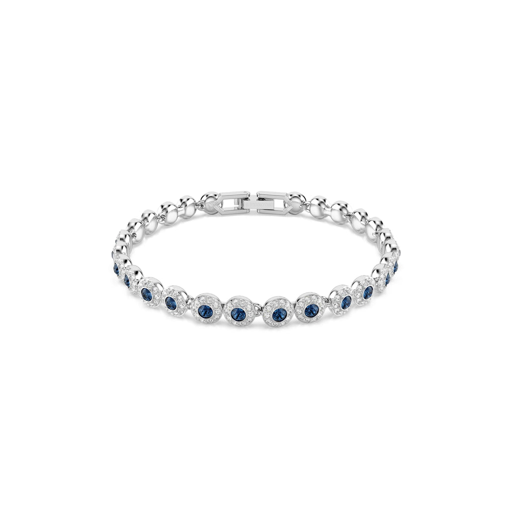 Swarovski Una Angelic Tennis Bracelet Blue Rhodium Plated