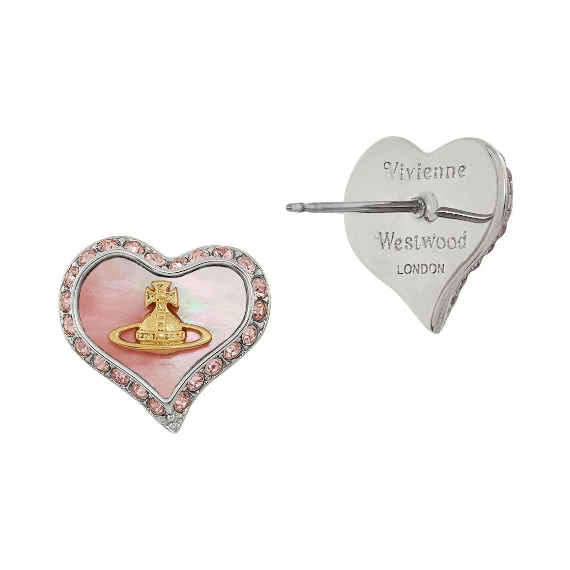 Vivienne Westwood Petra Pink MOP Earrings 62010074-02P659- — view 2