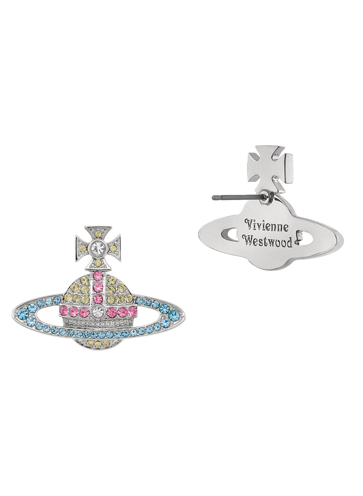 Vivienne Westwood Kika, Aqua, Rose Crystal Earrings