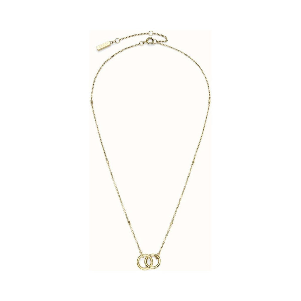 Olivia Burton Amity Interlock Circles Necklace Stainless Steel Gold Plated by Olivia Burton