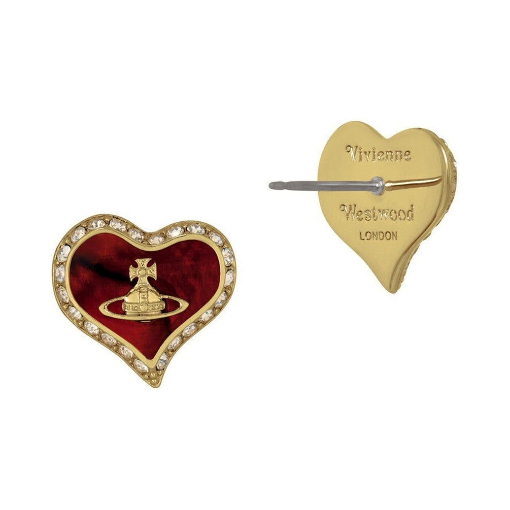 Vivienne Westwood Petra Earrings Copper Red Mop Honey Crystal 62010074-02RA24