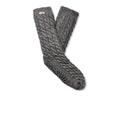 Women's UGG Elowyn Cable Knit Fleece Sock in Charcoal Heather