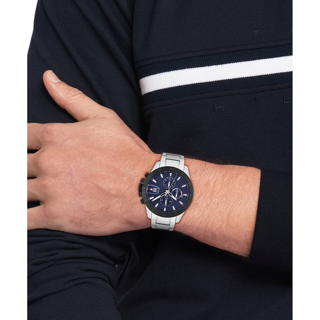 Tommy Hilfiger Mens Jason Blue Chronograph Dial Bracelet Watch 1792198 * — view 5