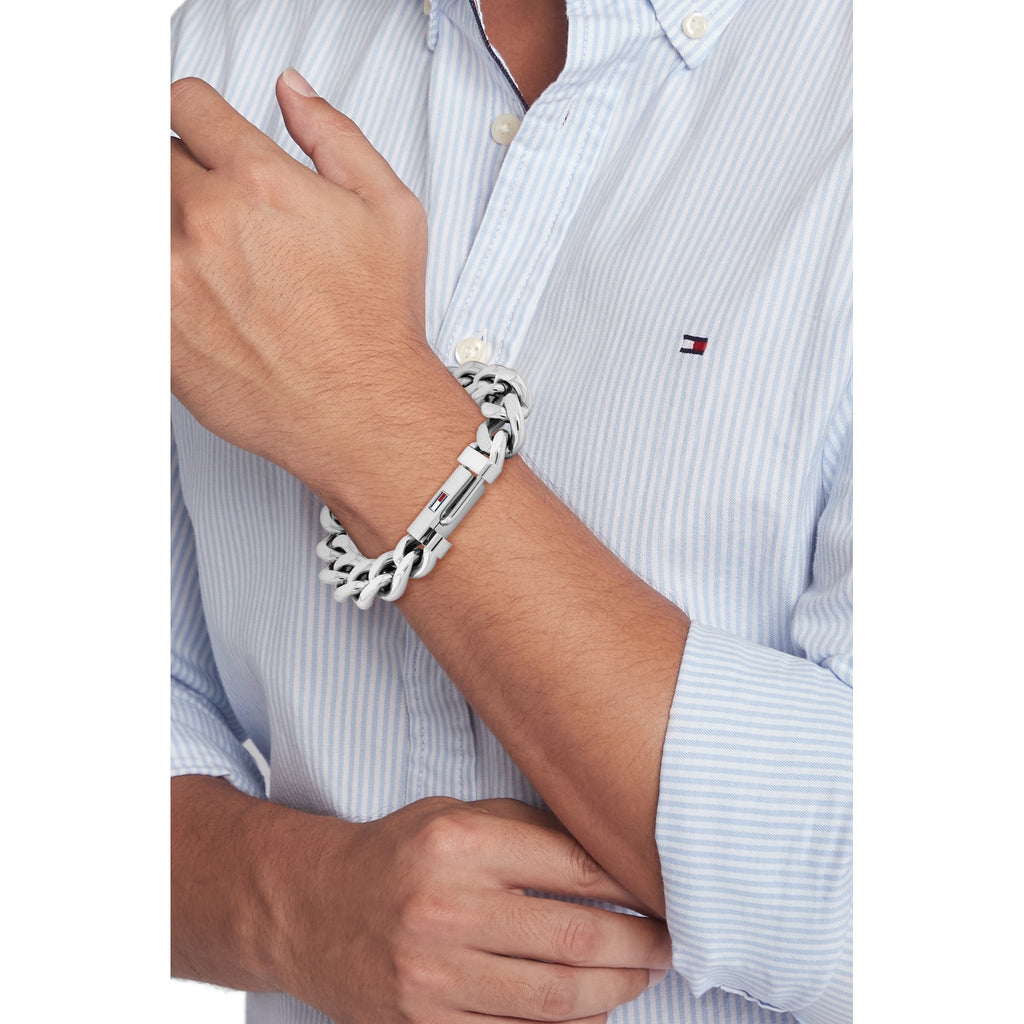 Tommy Hilfiger Mens Wild Heavy Curb Bracelet 2790637 * — view 3