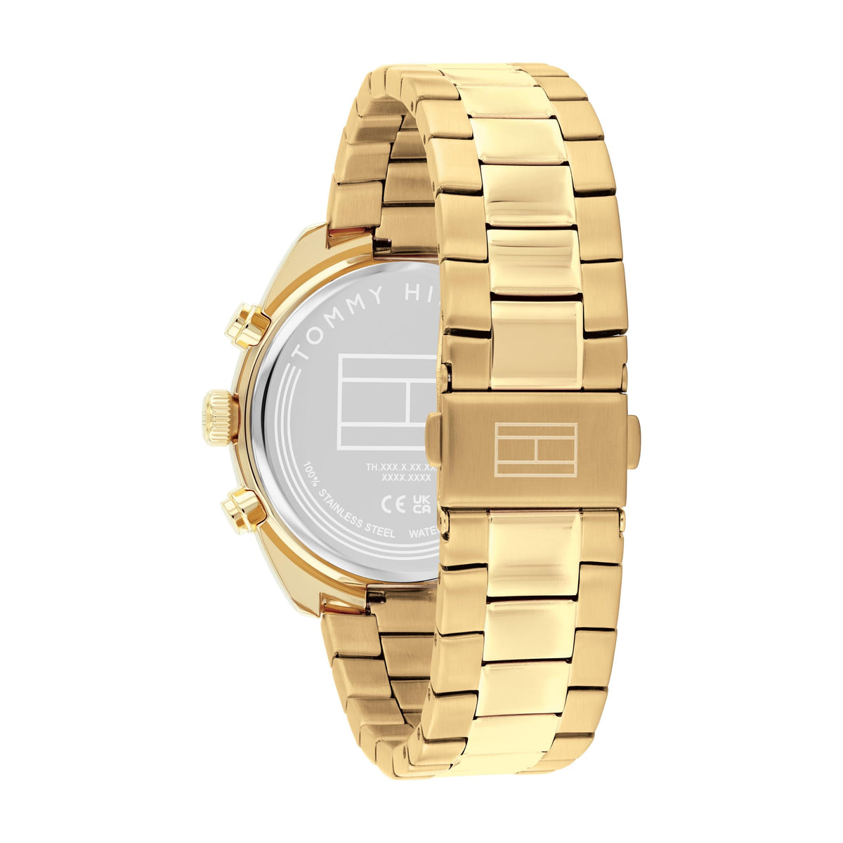 Tommy Hilfiger Men's Gold Plated Hudson, White Chronograph Dial, Bracelet Watch 1710723 — view 3
