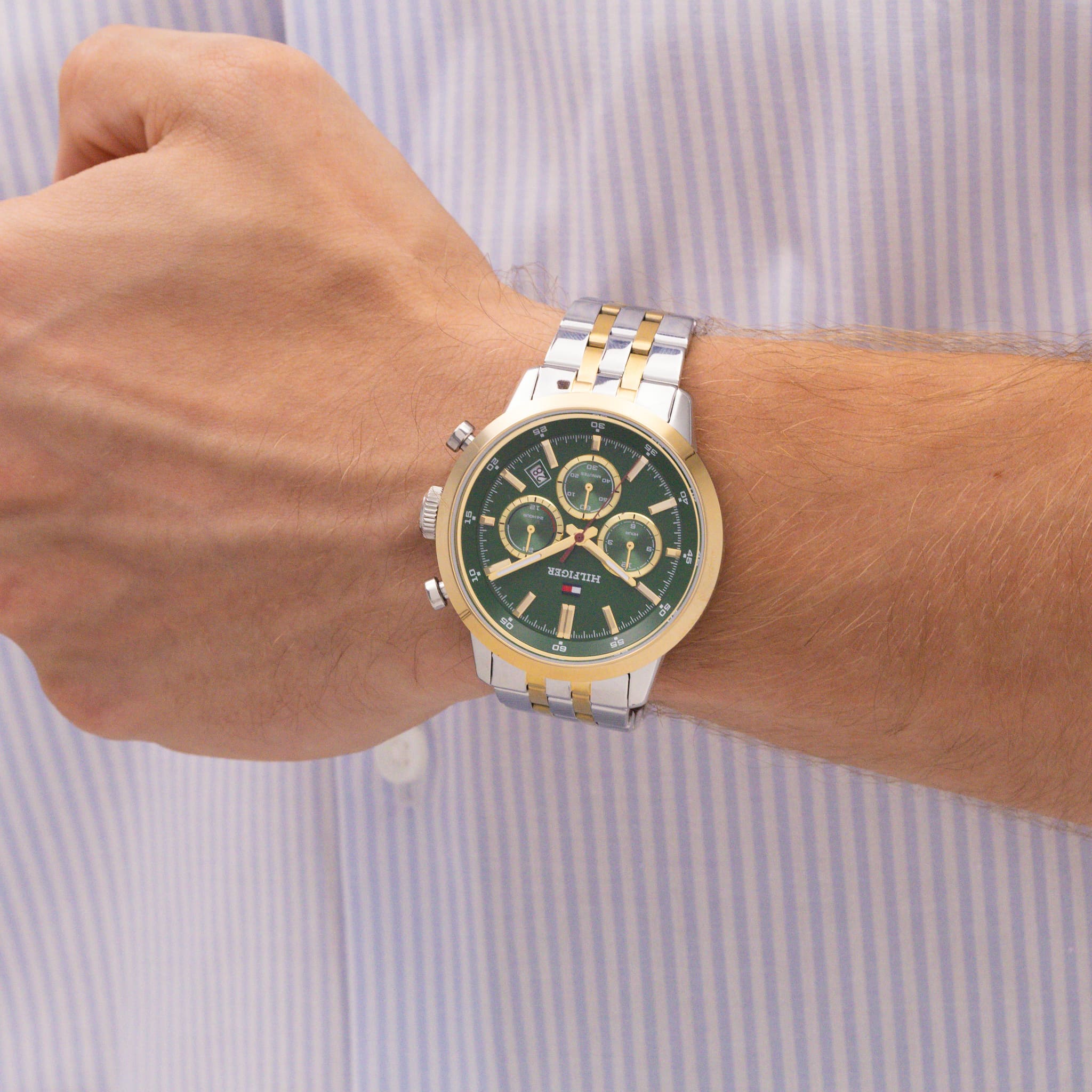 Tommy Hilfiger Men's Kent Green Dial Bracelet Watch 1710754 — view 4