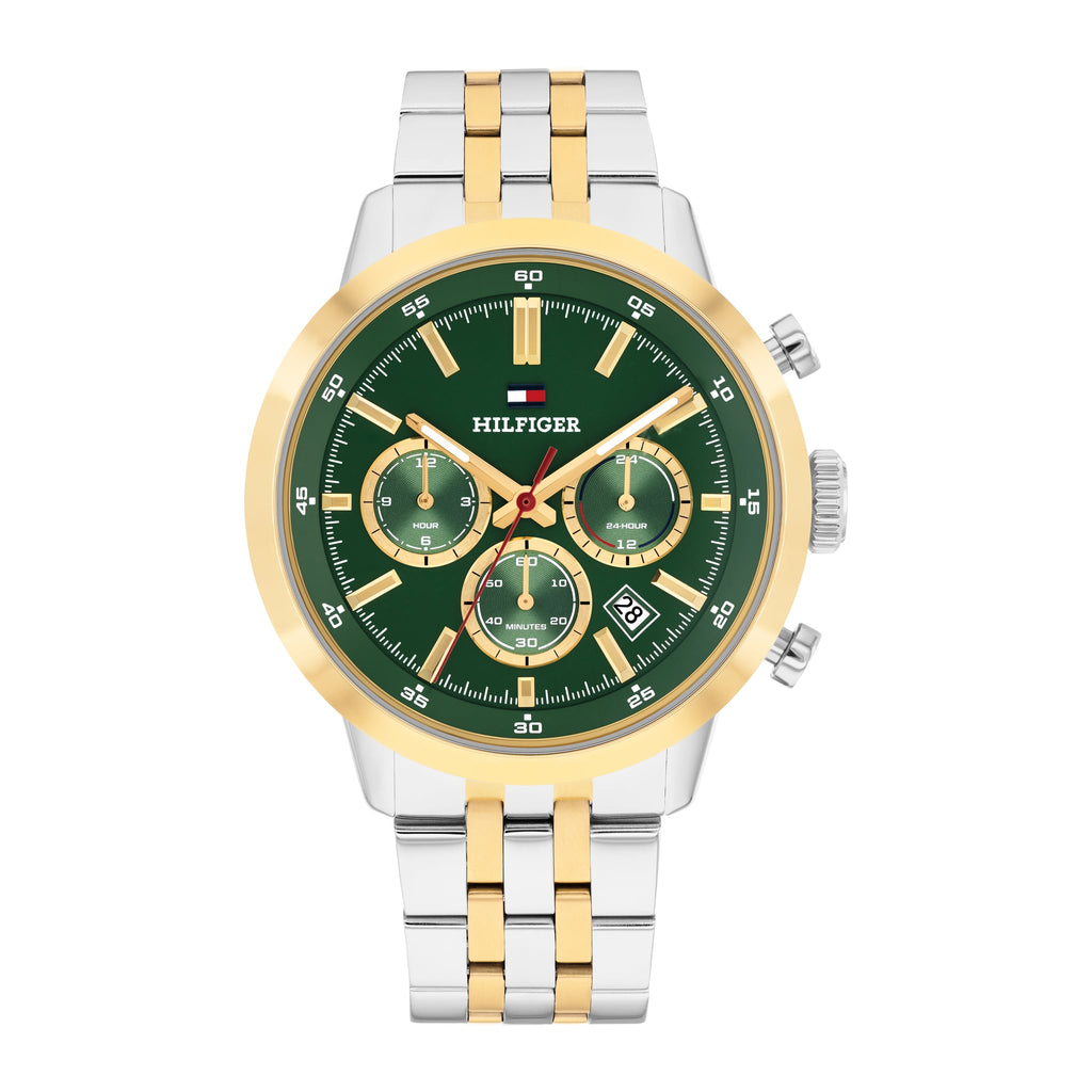 Tommy Hilfiger Men's Kent Green Dial Bracelet Watch 1710754