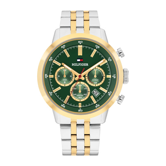 Tommy Hilfiger Men's Kent Green Dial Bracelet Watch 1710754