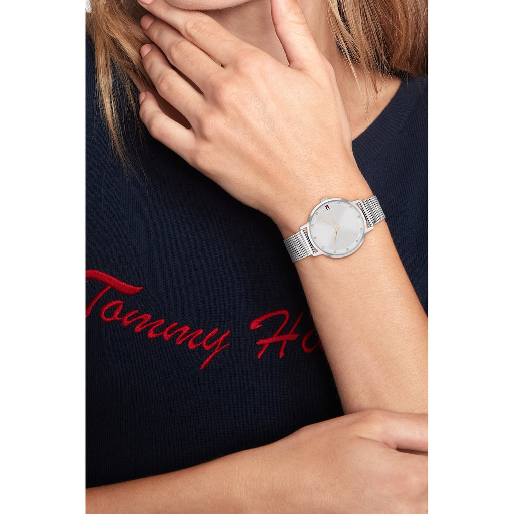 Tommy Hilfiger Ladies Pippa Silver Dial Mesh Bracelet Watch 1782665 * — view 5