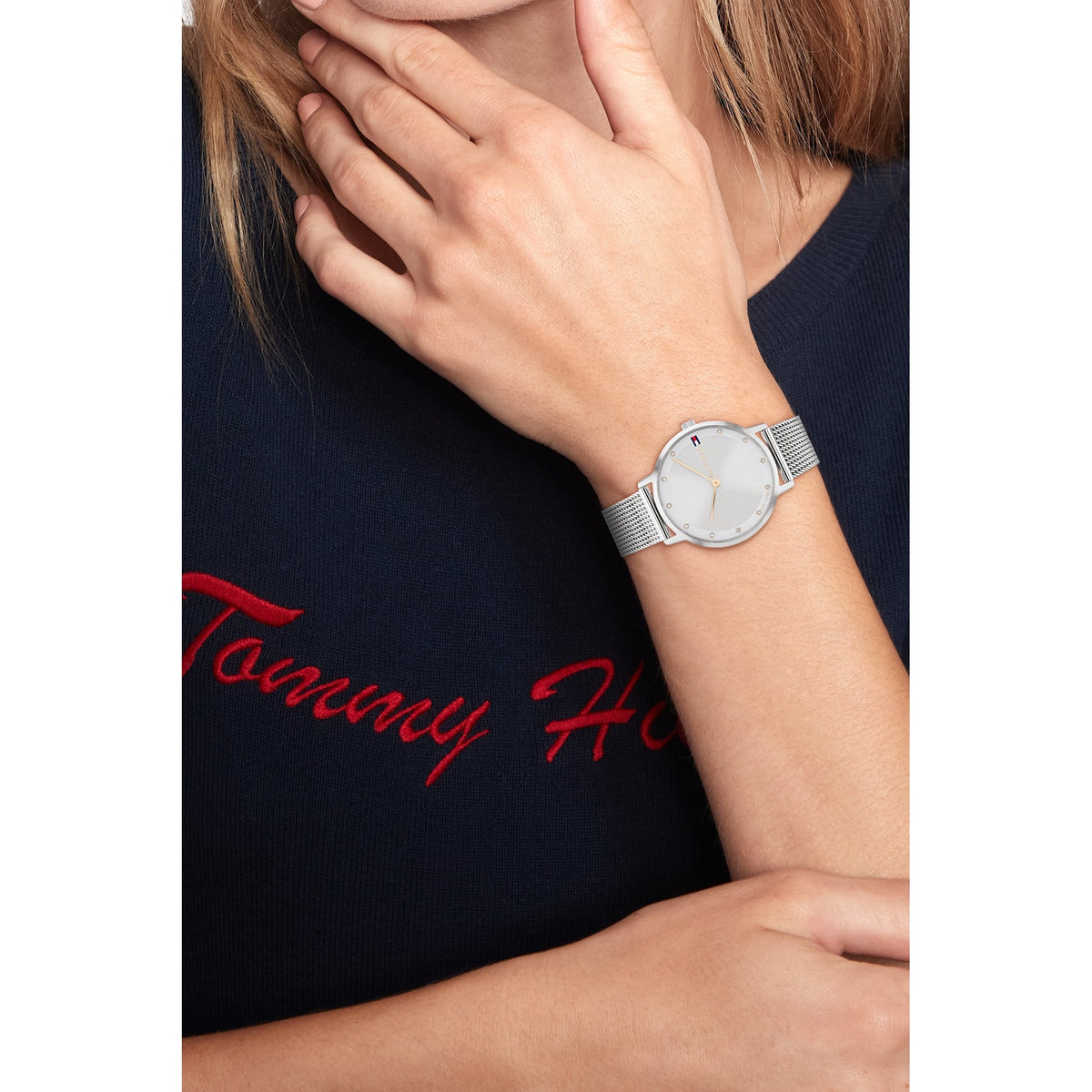 Tommy Hilfiger Ladies Pippa Silver Dial Mesh Bracelet Watch 1782665 * — view 5