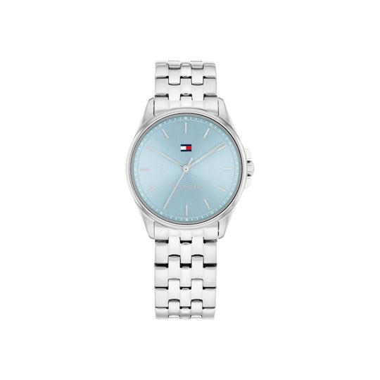 Tommy Hilfiger Ladies Jade Light Blue Dial Bracelet Watch Stainless Steel