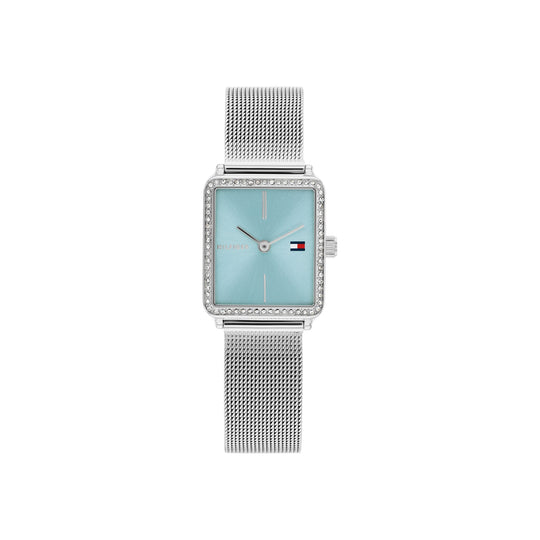 Tommy Hilfiger Ladies Tea Blue Dial Crystal Case Tea Mesh Bracelet Watch 1782789
