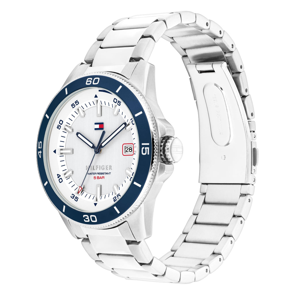 Tommy Hilfiger Mens Remy White Dial Bracelet Watch 1792227 * — view 2