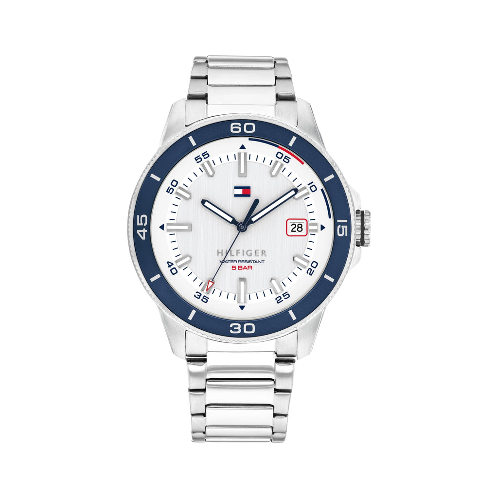 Tommy Hilfiger Mens Remy White Dial Bracelet Watch 1792227 *
