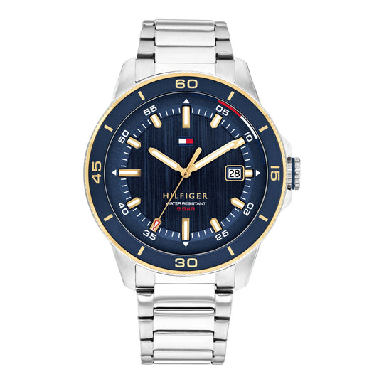 Tommy Hilfiger Mens Remy Blue Dial Bracelet Watch 1792229
