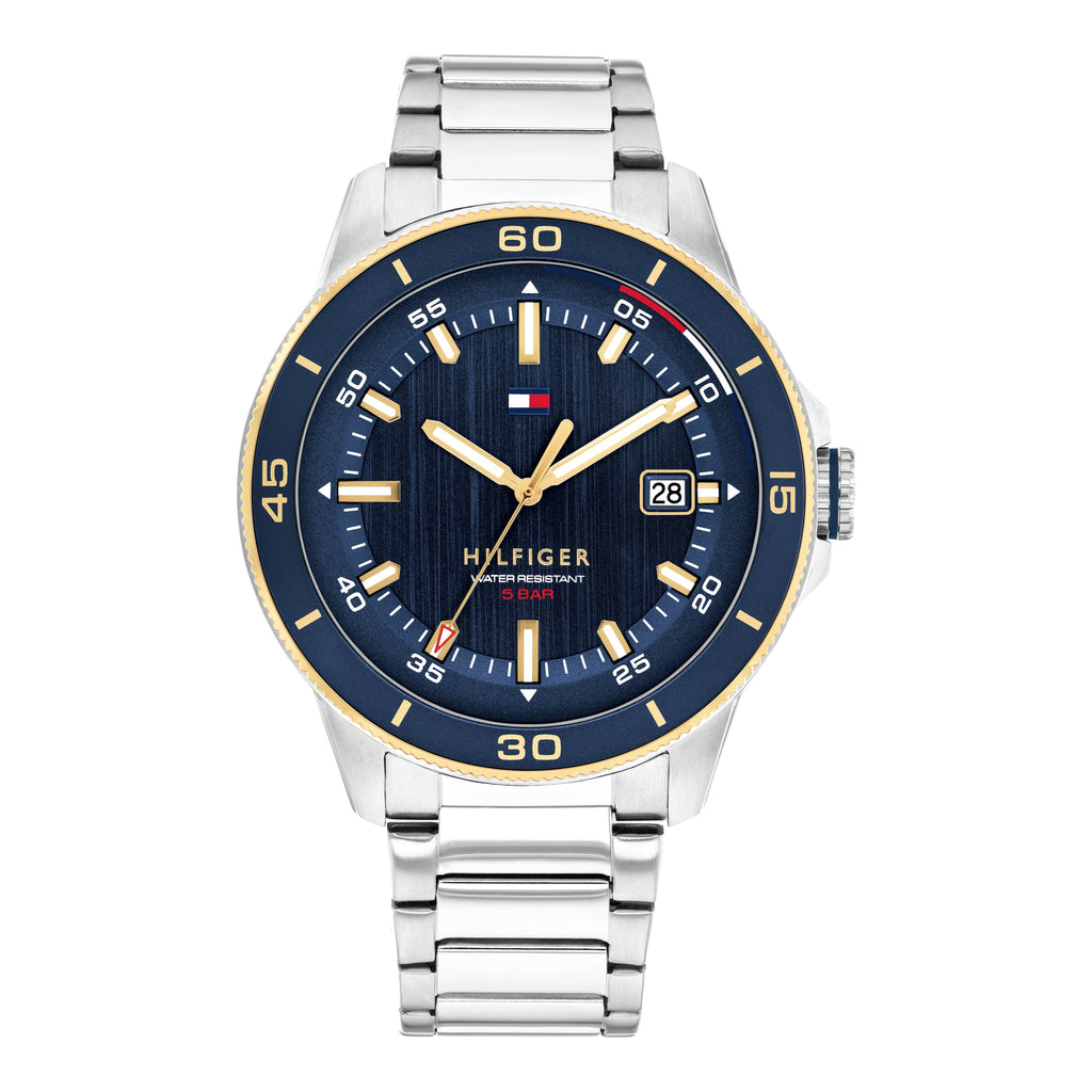 Tommy Hilfiger Mens Remy Blue Dial Bracelet Watch 1792229