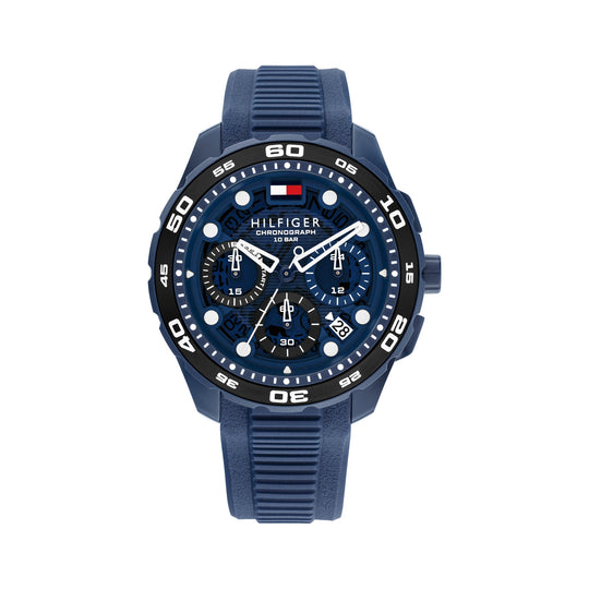 Tommy Hilfiger Mens Regatta Blue Chronograph Dial Strap Watch 1792232