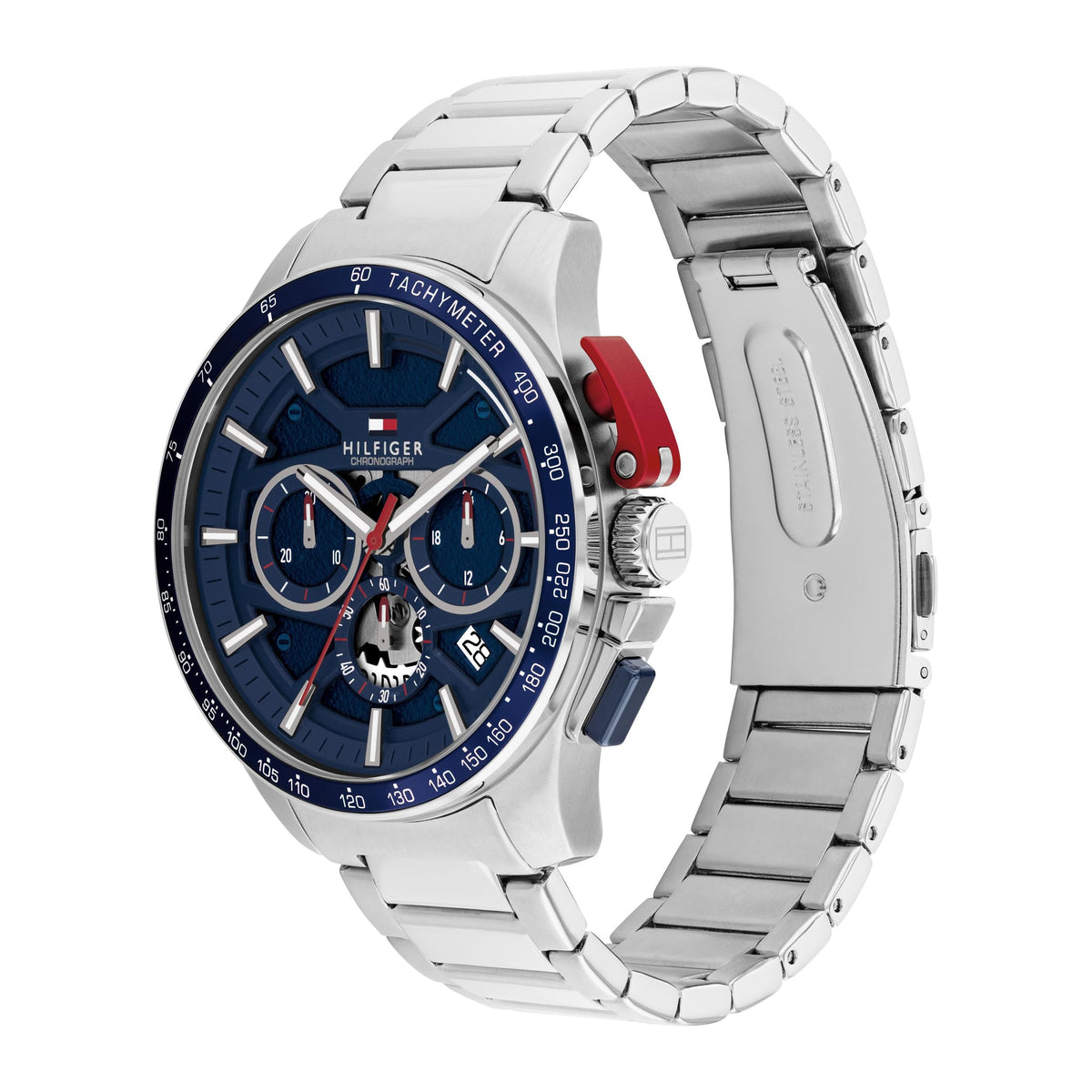 Tommy Hilfiger Men's Bank Blue Dial Bracelet Watch 1792261 — view 2