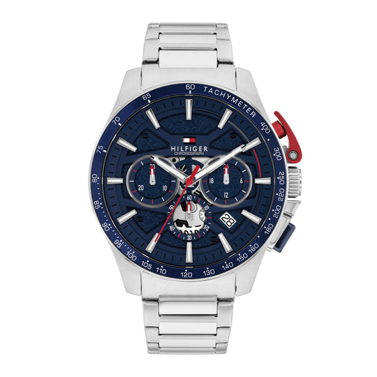 Tommy Hilfiger Men's Bank Blue Dial Bracelet Watch 1792261