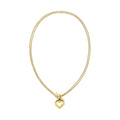 Tommy Hilfiger Heart T-Bar Necklace Stainless Steel Gold Plated