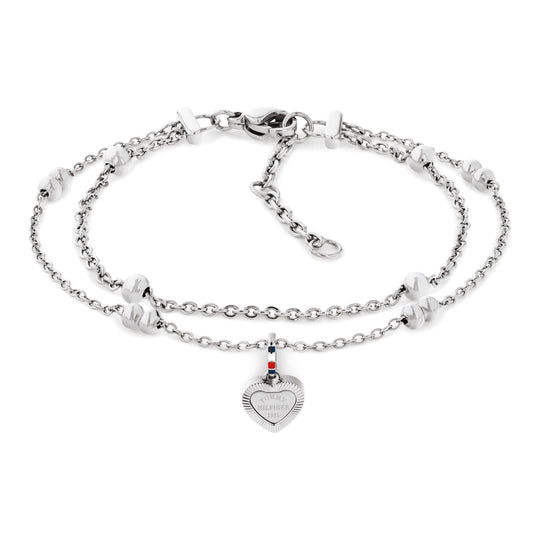 Tommy Hilfiger Layered Heart Drop Bracelet