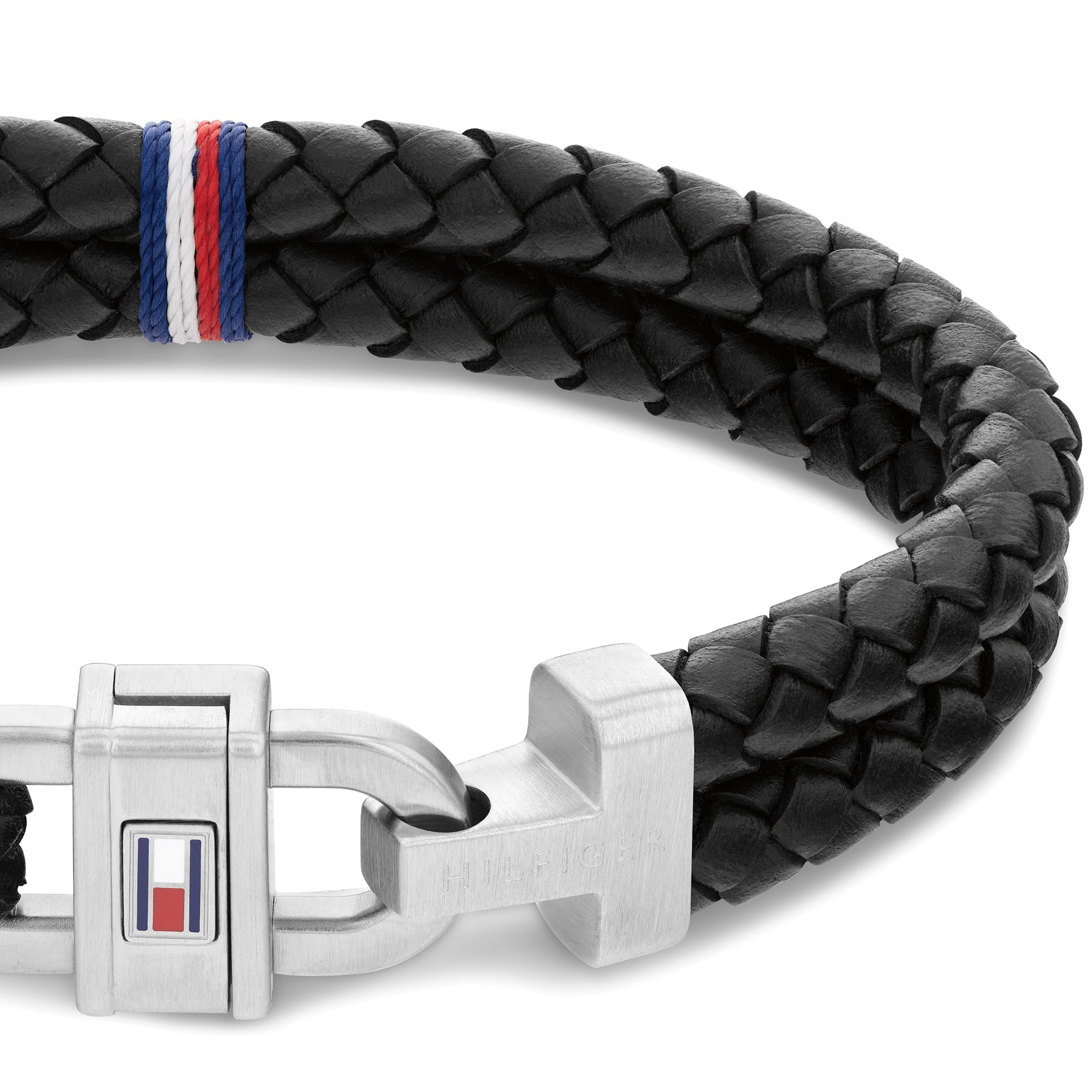 Tommy Hilfiger Carabiner: Black Leather Bracelet 2790361 * — view 4