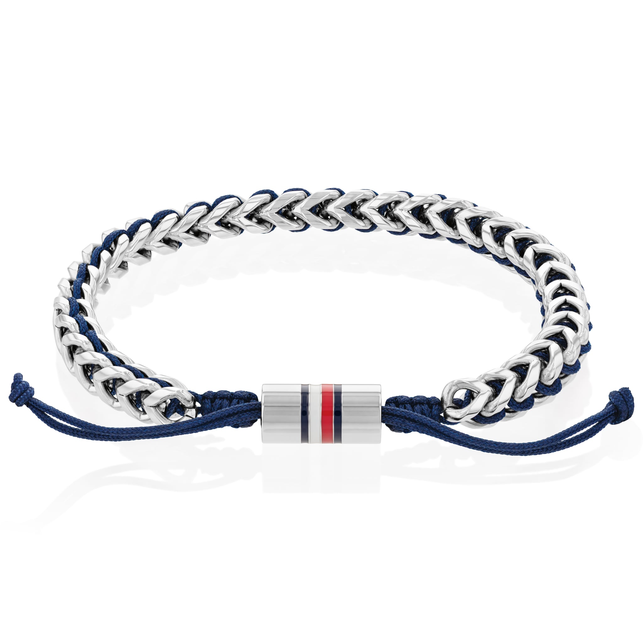 Tommy Hilfiger Braided Stainless Steel & Blue Nylon Bracelet 2790511