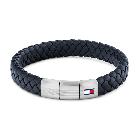 Tommy Hilfiger Mens Blue Round Braided Bracelet 2790660