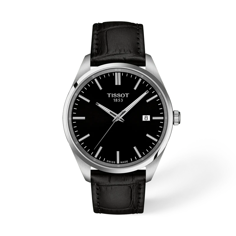 Tissot Mens PR100 40mm Black Dial Strap Watch T1504101605100