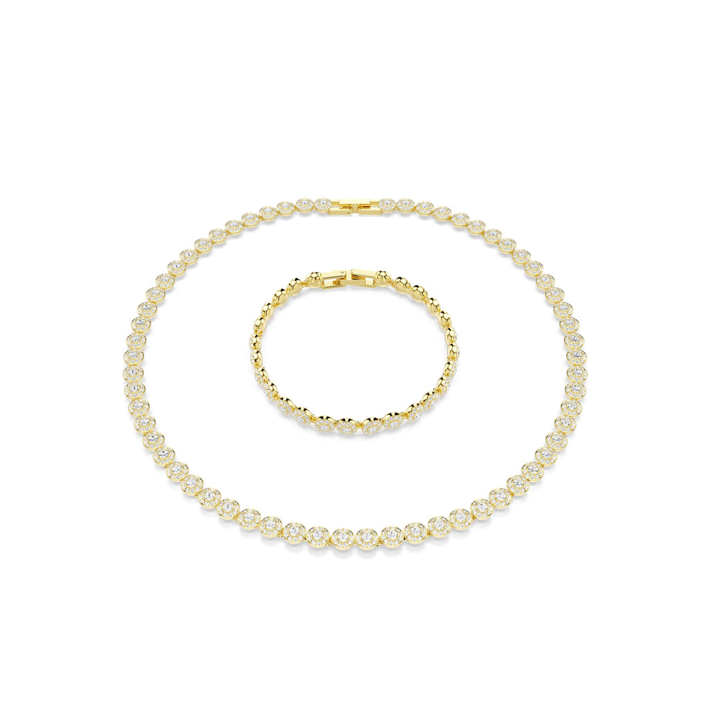 Swarovski Una Angelic Necklace and Bracelet Set Gold Plated