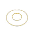 Swarovski Una Angelic Necklace and Bracelet Set Gold Plated