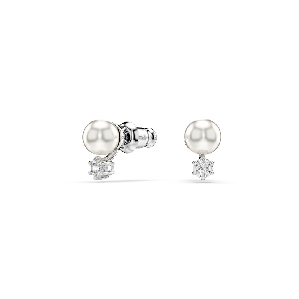 Swarovski Matrix Crystal Pearl Stud Earring