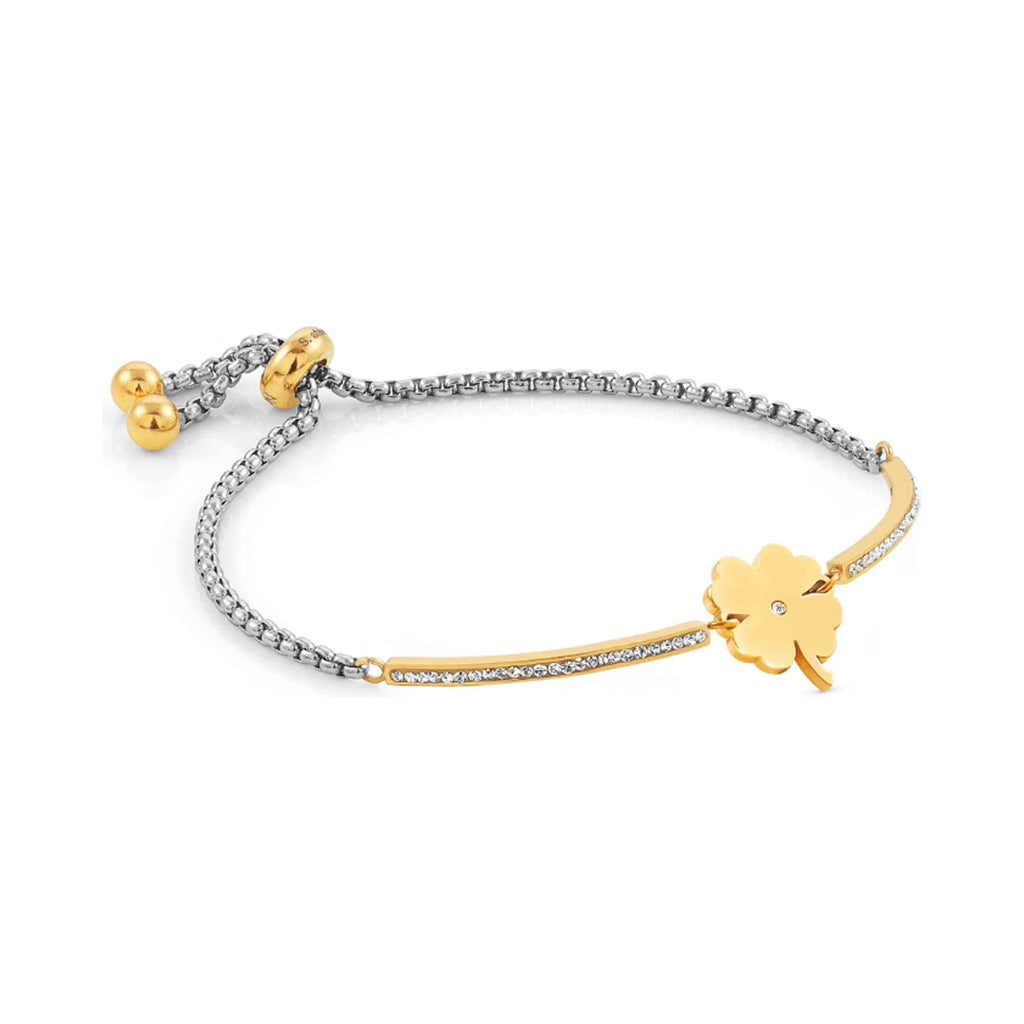 Nomination Milleluci Four Leaf Clover Bracelet, gold plated stainless steel from Nomination Italy, OD’s Jewellers, St Helens.