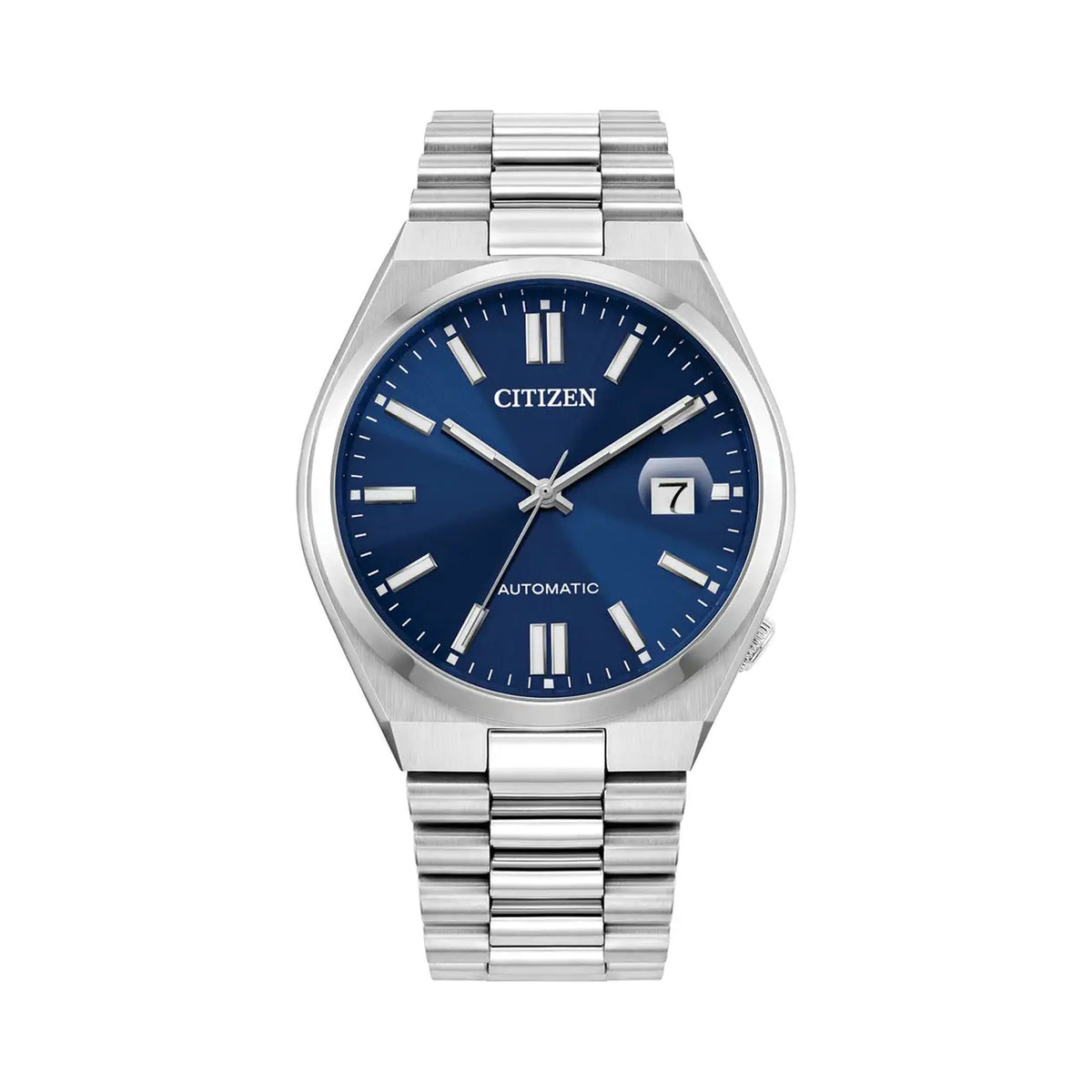 The Gents Citizen Tsuyosa Navy Blue Dial Automatic Bracelet Watch Stainless Steel, a navy blue stainless steel bracelet watch from Citizen, at OD’s Jewellers in St Helens