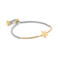 Nomination Milleluci bracelet with star charm. A stylish bolo bracelet in stainless steel and gold PVD.