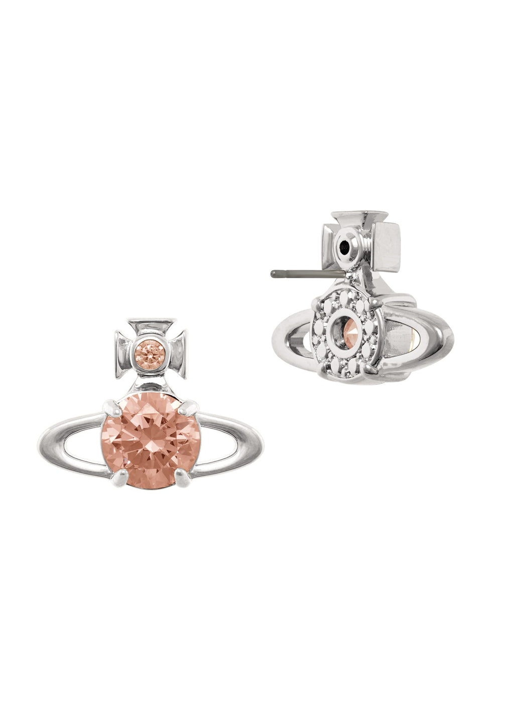 Vivienne Westwood Large Reina Blush Earrings 62010376-02P781- — view 2