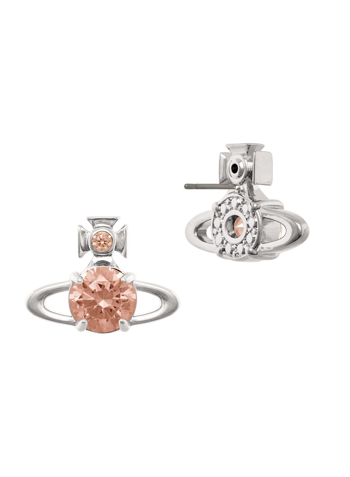 Vivienne Westwood Large Reina Blush Earrings 62010376-02P781- — view 2