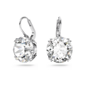 Swarovski Millenia Round Cut Crystal Drop Earrings Rhodium Plated