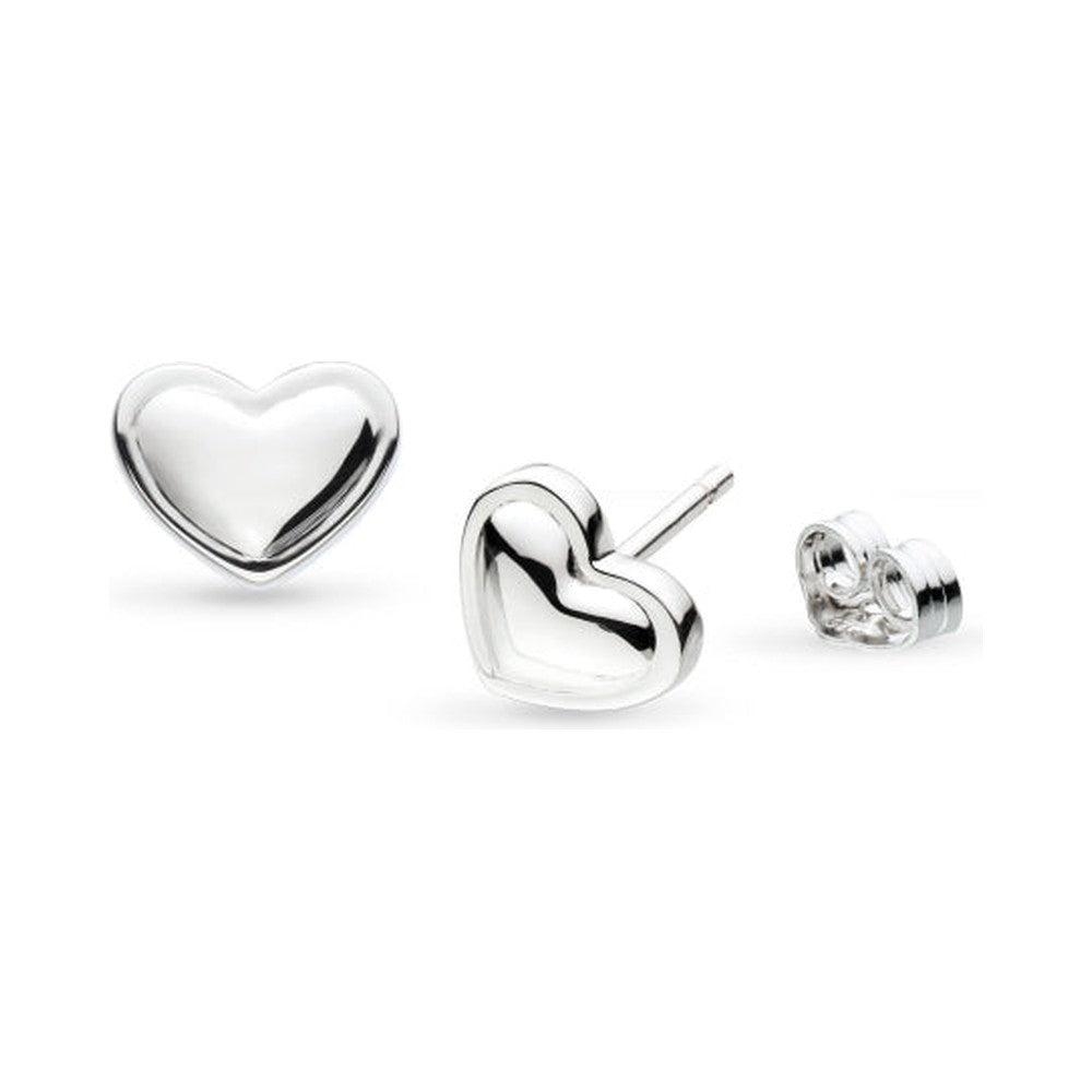 Kit Heath Love Silver Heart Stud Earrings 40532RP