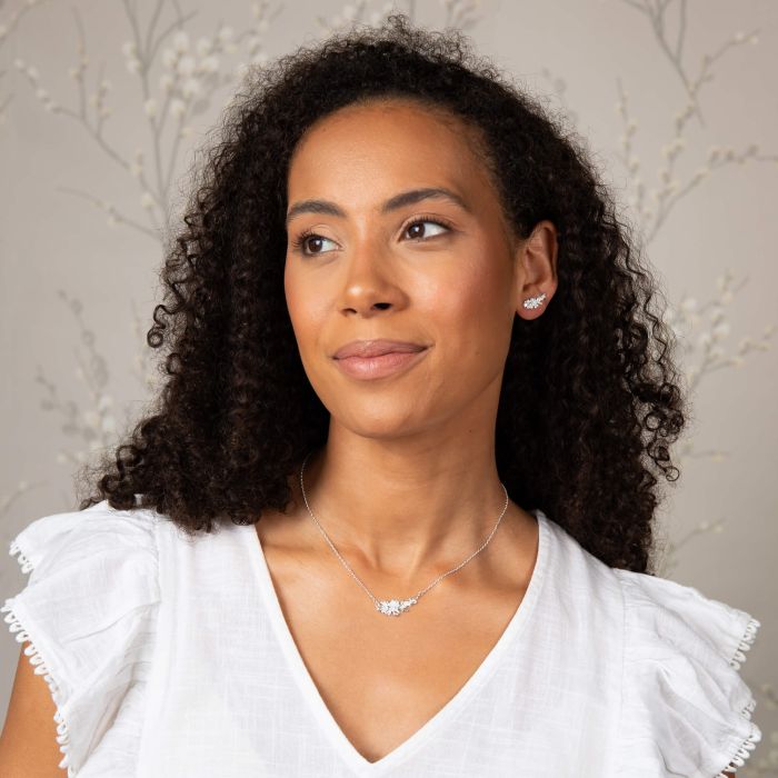 Laura Ashley Wild Meadow Necklace Silver Plated by Laura Ashley