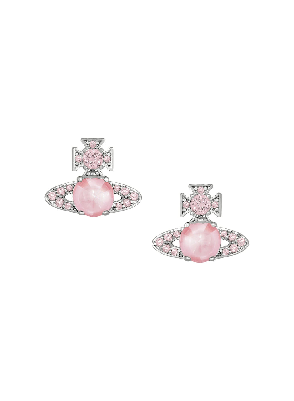 Vivienne Westwood Ondina Pink CZ Stud Earrings 6201038W-02P347